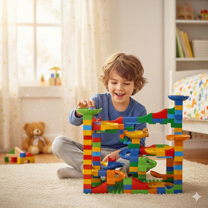 Große Kugelbahn Bausteine XXL | Kreatives Lernspielzeug