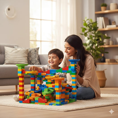 Große Kugelbahn Bausteine XXL | Kreatives Lernspielzeug