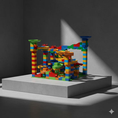 Große Kugelbahn Bausteine XXL | Kreatives Lernspielzeug