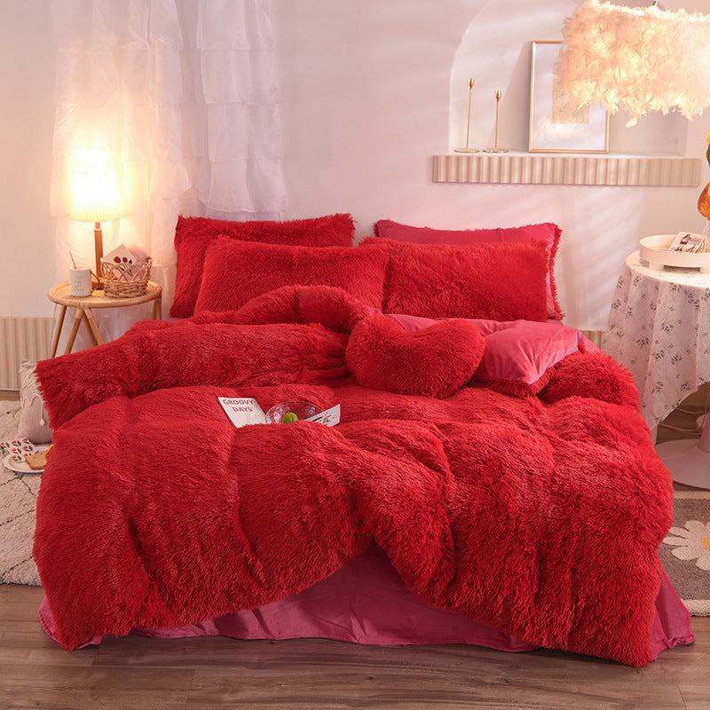 K & S | Flauschiges Winter-Bettwäsche Set – Kuscheliges dickes Fleece für warme & gemütliche Nächte