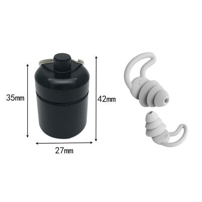 K & S | Geräuschreduzierende Ohrstöpsel Silikon – Bequem & Wasserdicht mit Aluminiumbox