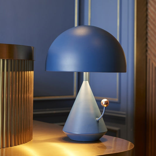 K & S | Designer Tischlampe – Moderne Pilzlampe aus Metall im stilvollen Retro-Design