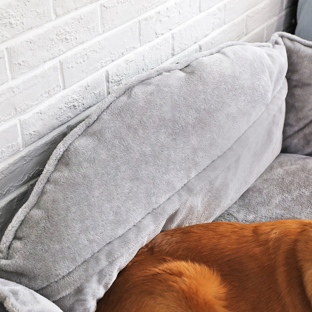 K & S | Bequemes Hundesofa aus Polyester - Waschbares Haustierbett für Hunde & Katzen