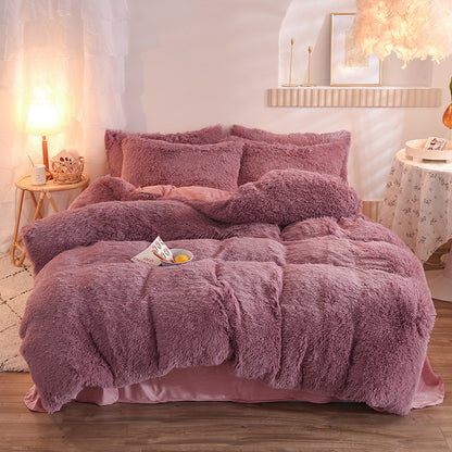K & S | Flauschiges Winter-Bettwäsche Set – Kuscheliges dickes Fleece für warme & gemütliche Nächte
