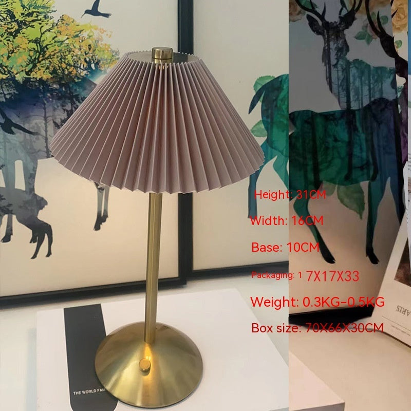 K & S | Designer Tischlampe – Elegante LED Pilzlampe aus Metall für Schlafzimmer & Wohnzimmer