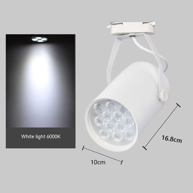 K & S | LED Schienenstrahler – Moderne 7W/12W/18W Strahlerlampe für Schienensystem, Laden & Wohnzimmer