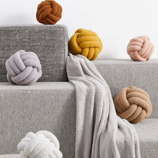 K & S | Knoten Kissen Dekokissen – Modern & Weich für Sofa, Schlafzimmer & Wohnzimmer