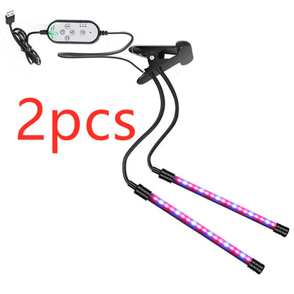 K & S | LED Pflanzenlampe USB – 40 LEDs Wachstumslampe mit Timer & Dimmer für Zimmerpflanzen