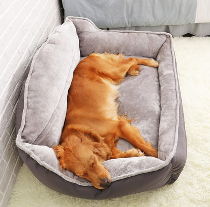 K & S | Bequemes Hundesofa aus Polyester - Waschbares Haustierbett für Hunde & Katzen