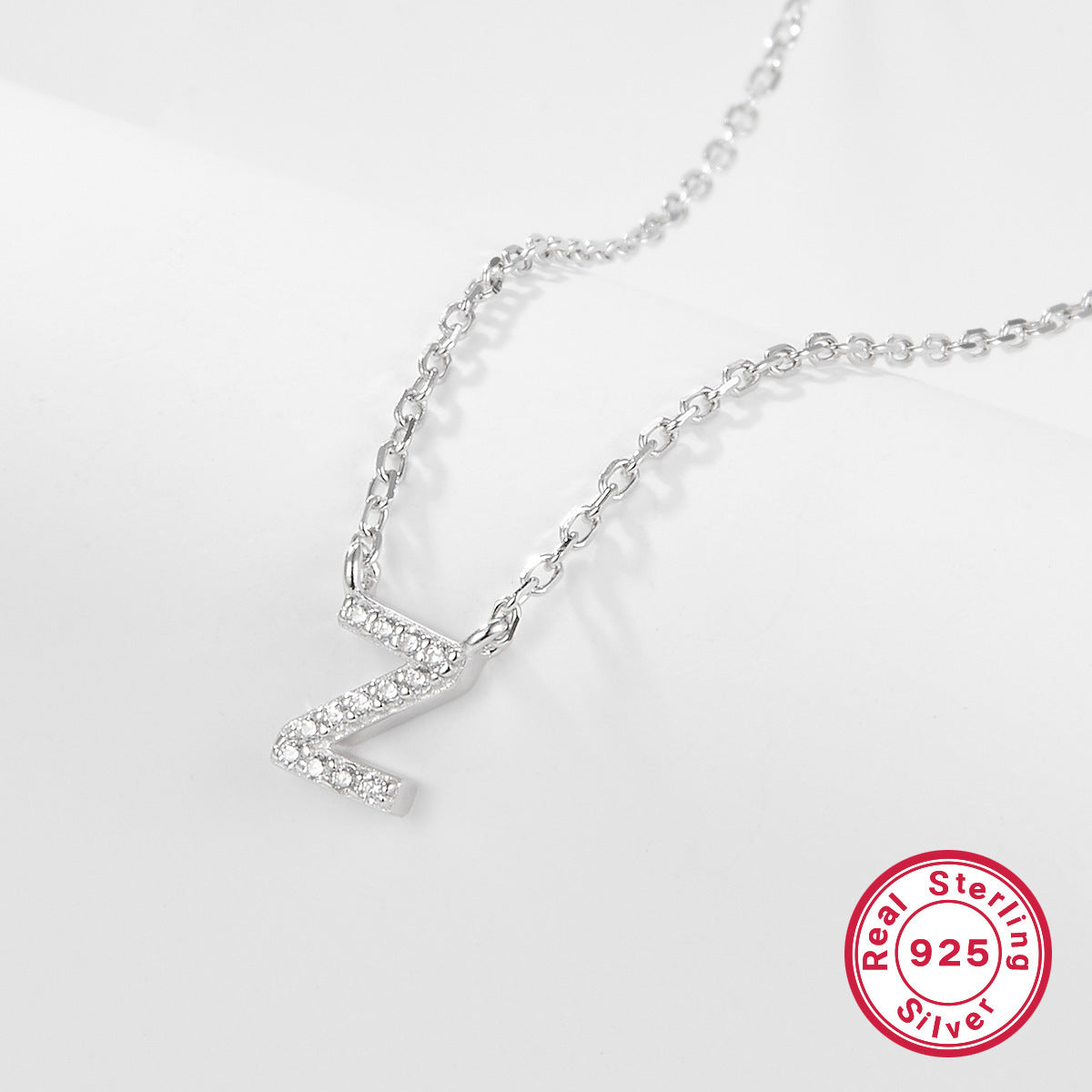 K & S | Damen Halskette 925 Silber mit Buchstabe – Eleganter Initialen Schmuck & Geschenkidee