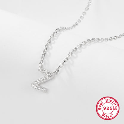K & S | Damen Halskette 925 Silber mit Buchstabe – Eleganter Initialen Schmuck & Geschenkidee