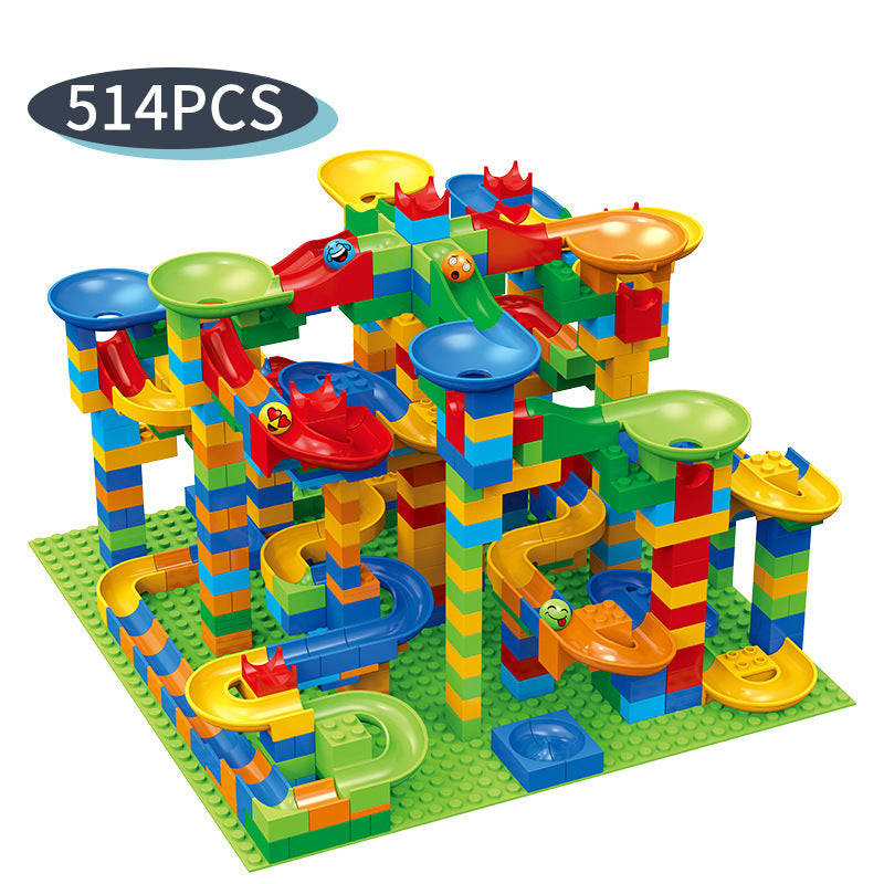 K & S | Große Kugelbahn Bausteine Set - Kreatives Lernspielzeug & Konstruktionsspiel für Kinder