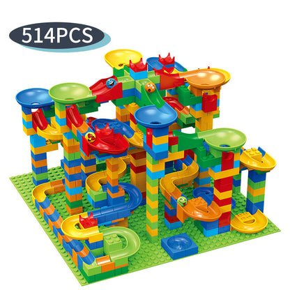 K & S | Große Kugelbahn Bausteine Set - Kreatives Lernspielzeug & Konstruktionsspiel für Kinder