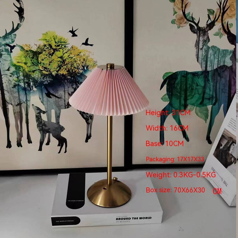 K & S | Designer Tischlampe – Elegante LED Pilzlampe aus Metall für Schlafzimmer & Wohnzimmer