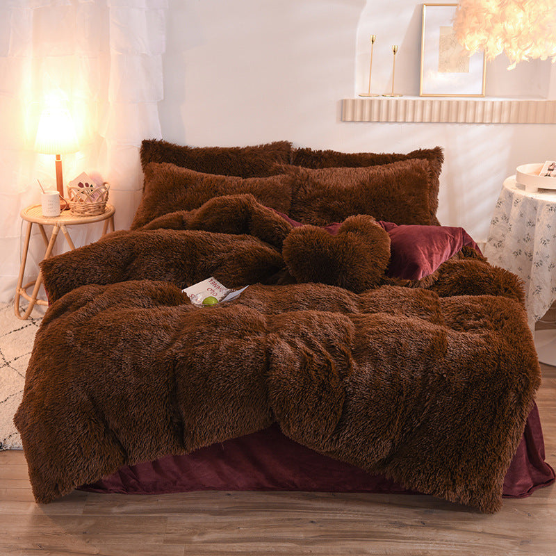 K & S | Flauschiges Winter-Bettwäsche Set – Kuscheliges dickes Fleece für warme & gemütliche Nächte