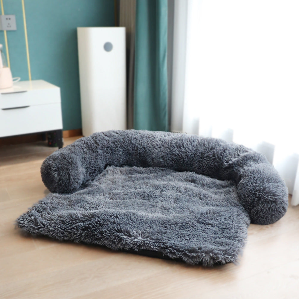 K & S | Waschbares Haustierbett mit Abnehmbarem Bezug - Weiche Matte & Sofa-, Auto- & Bodenschutz für Hunde & Katzen