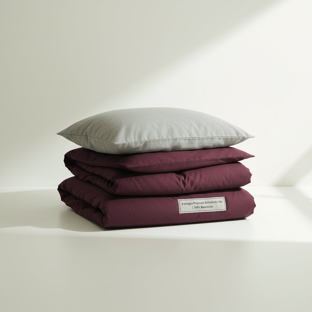 4-teiliges Premium Bettwäsche-Set | 100% Baumwolle - Generated Image 8