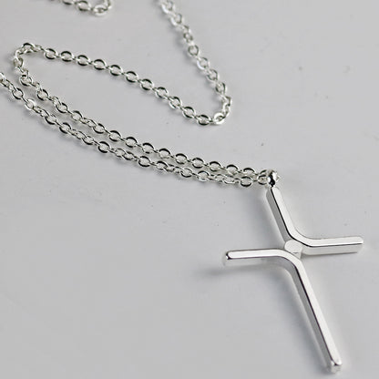 K & S | Kreuz Anhänger Halskette Titanstahl Vergoldet – Robuster & Eleganter Schmuck für Damen & Herren