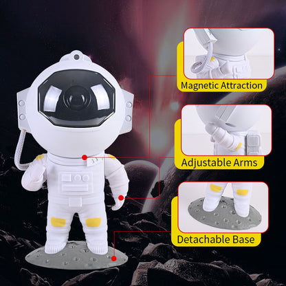 K & S | Galaxie Sternenhimmel Projektor Nachtlicht - Astronaut Lampe für Kinderzimmer, Schlafzimmer & Deko