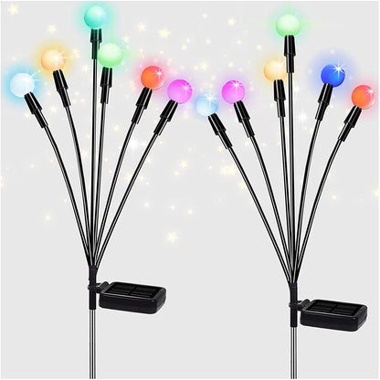 K & S | Solar Gartenleuchten – Schwingende LED-Glühwürmchen für stimmungsvolle Außenbeleuchtung