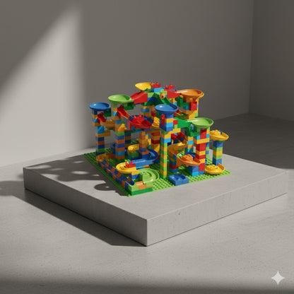 Große Kugelbahn Bausteine XXL | Kreatives Lernspielzeug