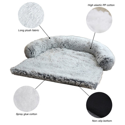 K & S | Waschbares Haustierbett mit Abnehmbarem Bezug - Weiche Matte & Sofa-, Auto- & Bodenschutz für Hunde & Katzen