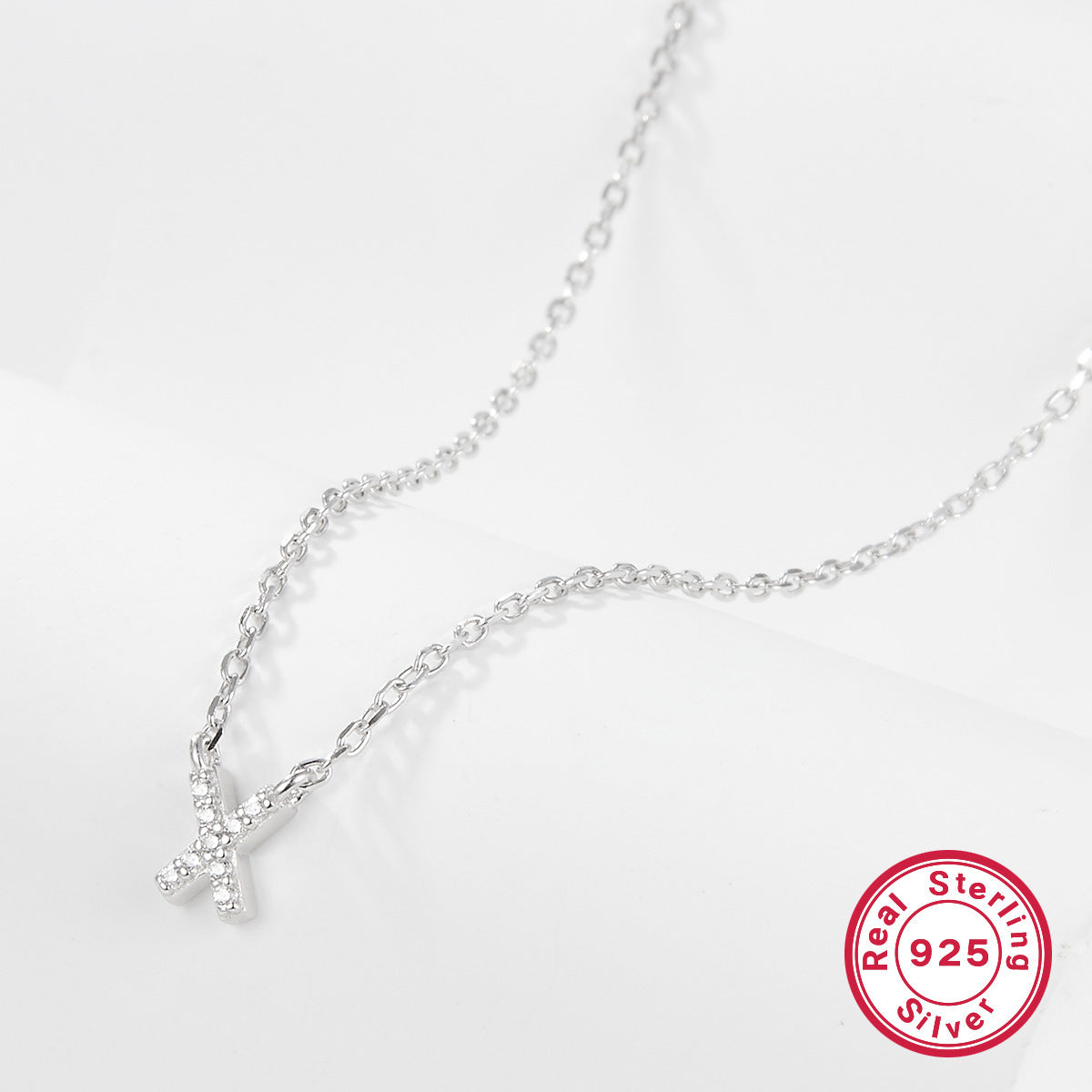 K & S | Damen Halskette 925 Silber mit Buchstabe – Eleganter Initialen Schmuck & Geschenkidee