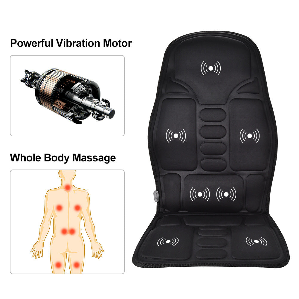 K & S | Massage Sitzauflage Elektrisch mit Heizung & Vibration – Entspannung für Rücken & Auto