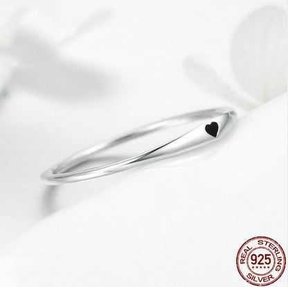 K & S | 925 Silberring Damen mit Herz Gravur – Eleganter Schmuck & Romantische Geschenkidee