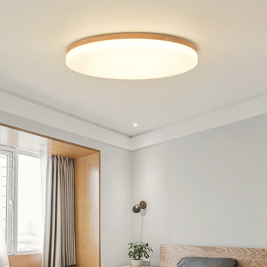 K & S | LED Deckenleuchte – Japanisch minimalistische Deckenlampe aus Holz für Schlafzimmer & Wohnzimmer