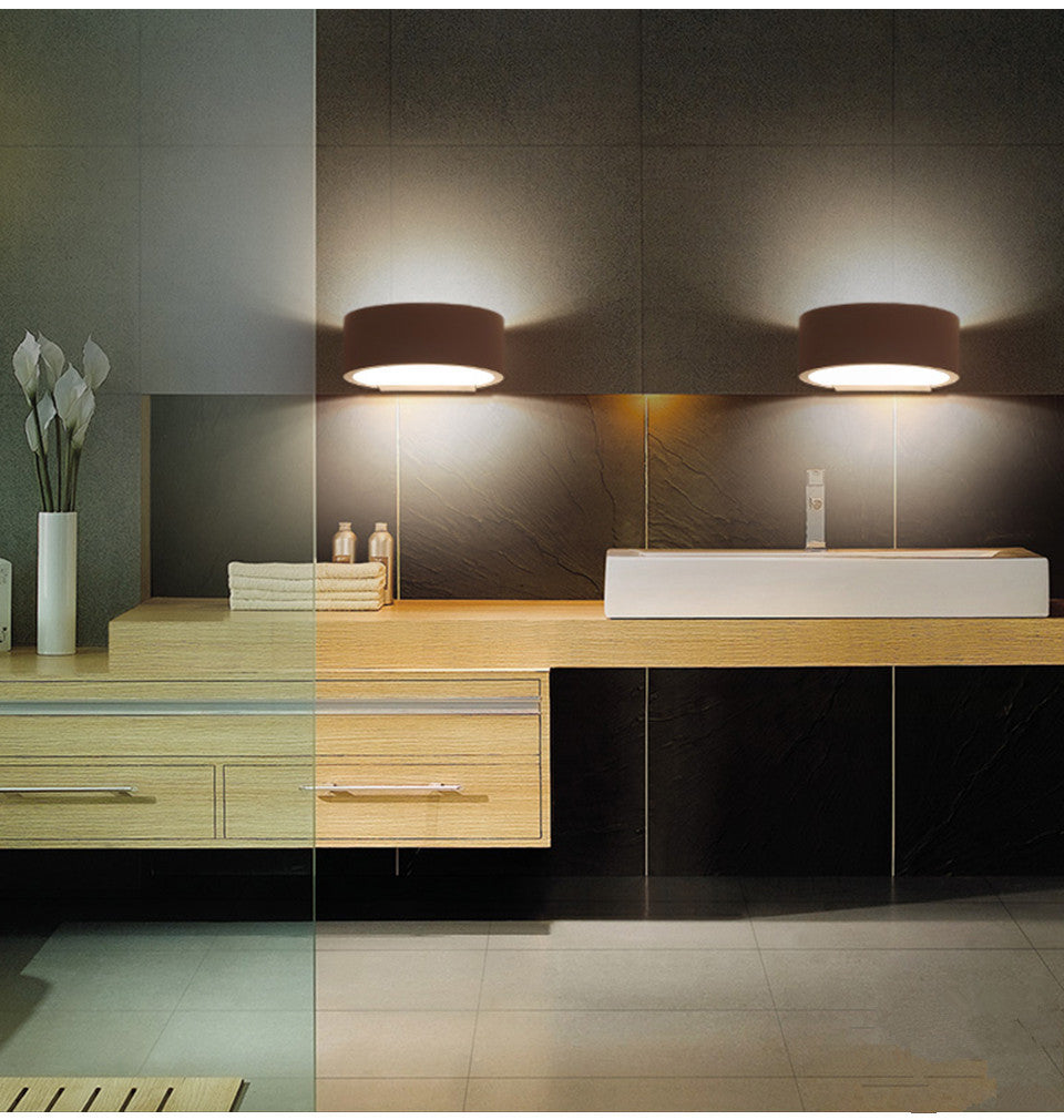 K & S | Runde LED Außenwandleuchte – Moderne wasserdichte Gartenlampe für Terrasse & Hauswand