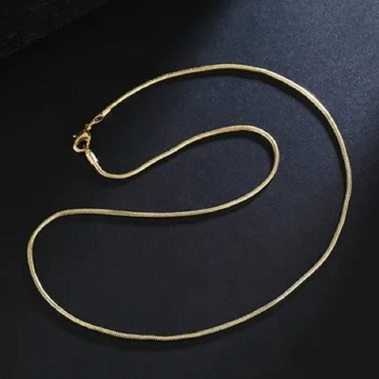 K & S | Schlangenkette Damen Vergoldet – Elegante Halskette mit Gelbgold Beschichtung