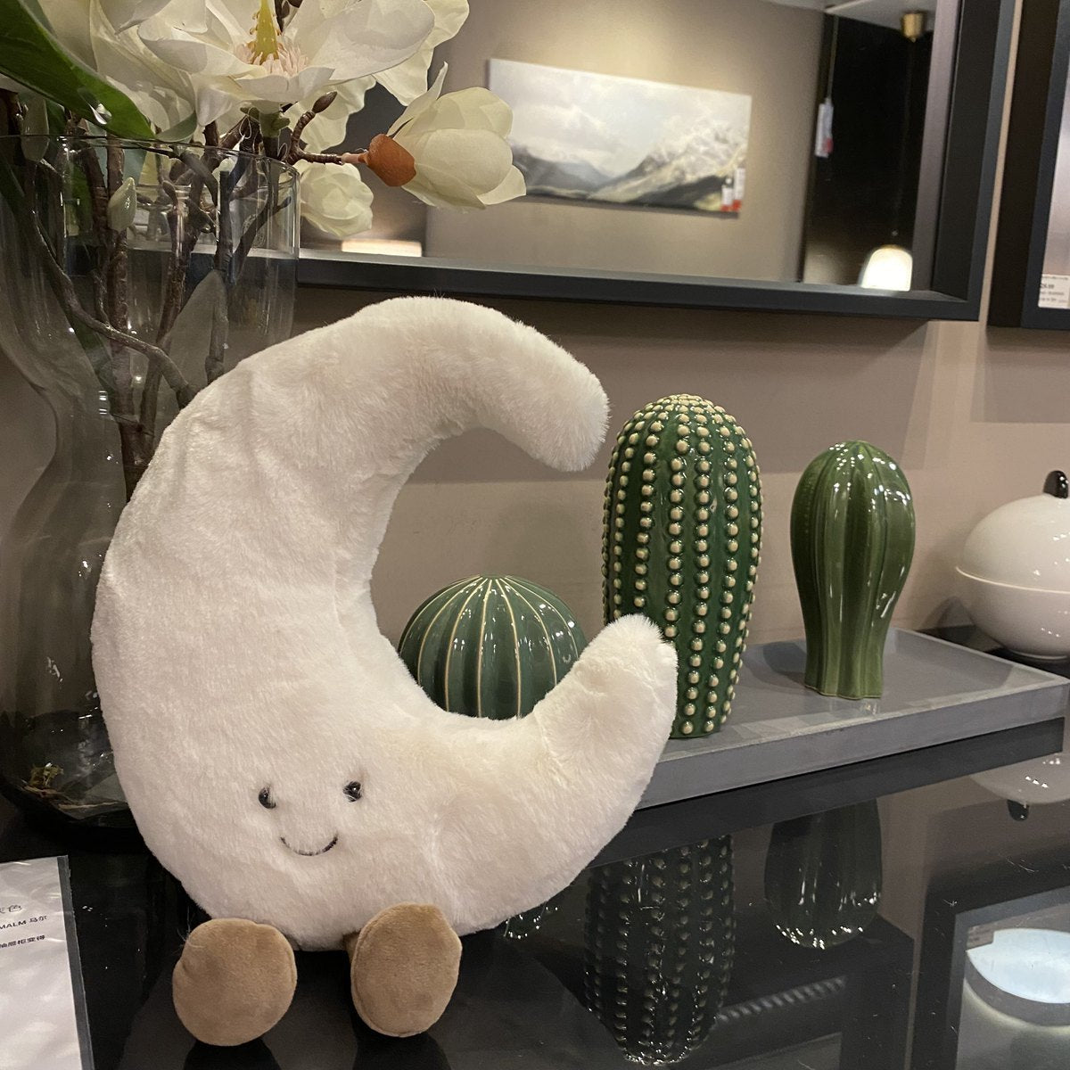 K & S | Kuschelkissen Sonne & Mond mit Lächelndem Gesicht - Weiches Dekokissen für Sofa, Bett & Kinderzimmer