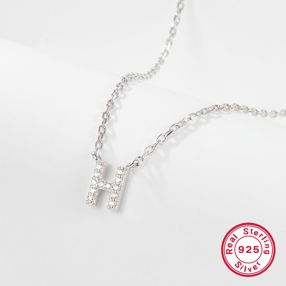 K & S | Damen Halskette 925 Silber mit Buchstabe – Eleganter Initialen Schmuck & Geschenkidee