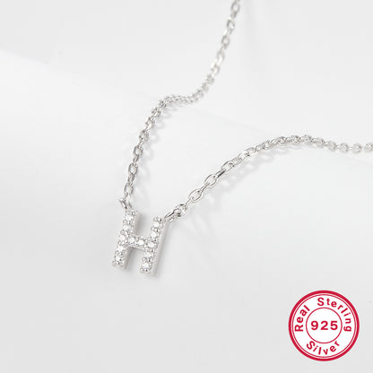 K & S | Damen Halskette 925 Silber mit Buchstabe – Eleganter Initialen Schmuck & Geschenkidee