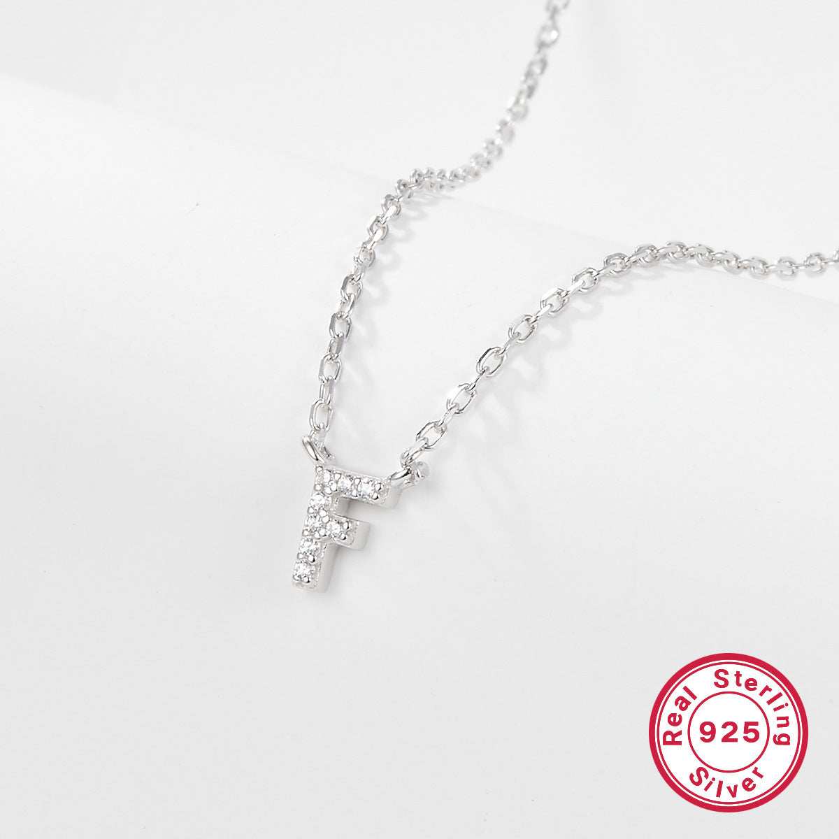 K & S | Damen Halskette 925 Silber mit Buchstabe – Eleganter Initialen Schmuck & Geschenkidee