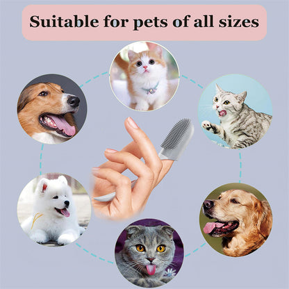 K & S | Silikon Fingerzahnbürste für Hunde & Katzen - Sanfte Zahnpflege & Mundhygiene für Haustiere