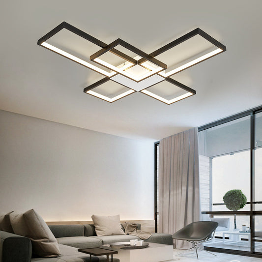 K & S | LED Deckenleuchte – Moderne geometrische Deckenlampe in Warmweiß für Wohnzimmer & Schlafzimmer