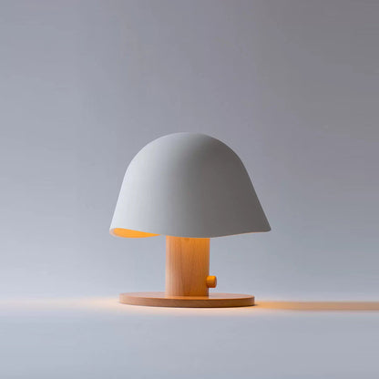 K & S | Designer Tischlampe – Moderne Schreibtischlampe aus Holz mit Augenschutz & warmem LED-Licht