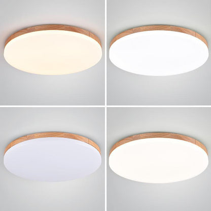 K & S | LED Deckenleuchte – Japanisch minimalistische Deckenlampe aus Holz für Schlafzimmer & Wohnzimmer