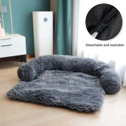 K & S | Waschbares Haustierbett mit Abnehmbarem Bezug - Weiche Matte & Sofa-, Auto- & Bodenschutz für Hunde & Katzen