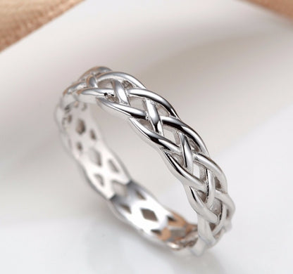 K & S | Unisex Ring 925 Silber 4mm – Schlichter & Zeitloser Schmuck für Damen & Herren