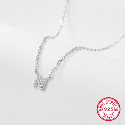 K & S | Damen Halskette 925 Silber mit Buchstabe – Eleganter Initialen Schmuck & Geschenkidee