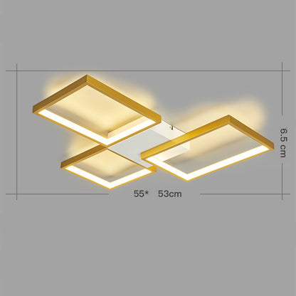 K & S | LED Deckenleuchte – Moderne geometrische Deckenlampe in Warmweiß für Wohnzimmer & Schlafzimmer