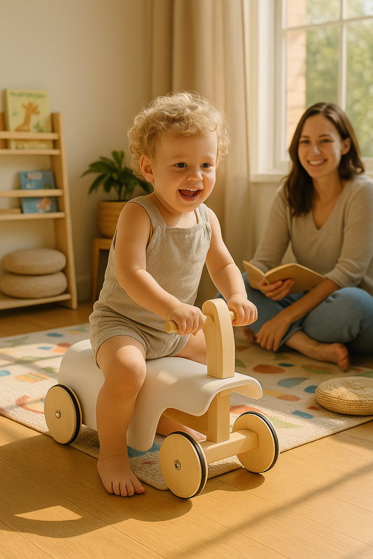 K & S | Holz-Balancelaufrad für Kleinkinder - Lernlaufrad für Balance, Motorik & Spaß im Freien