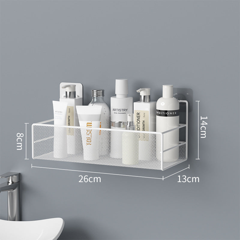 K & S | Wandregal ohne Bohren Bad & Dusche – 2 Ebenen Eisen Rostfrei & Platzsparend