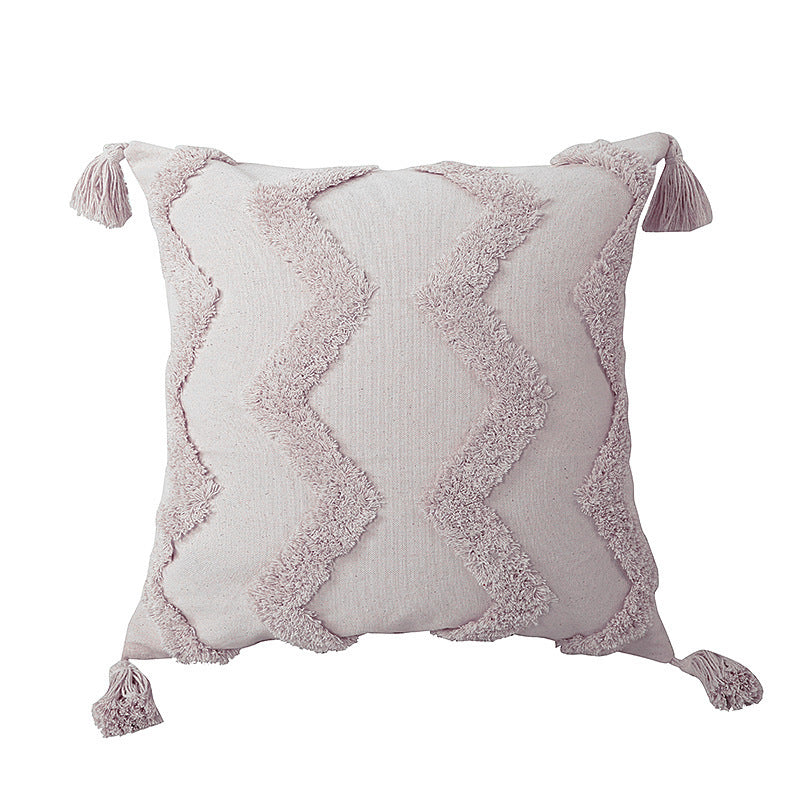 K & S | Marokkanischer Kissenbezug Baumwolle – Boho Retro Dekokissen für Sofa & Wohnzimmer