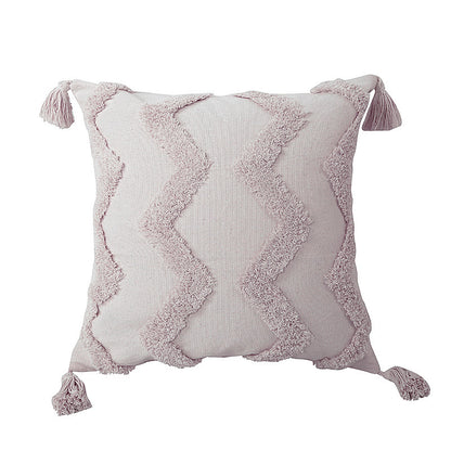K & S | Marokkanischer Kissenbezug Baumwolle – Boho Retro Dekokissen für Sofa & Wohnzimmer
