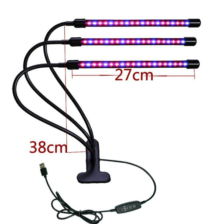 K & S | LED Pflanzenlampe USB – 40 LEDs Wachstumslampe mit Timer & Dimmer für Zimmerpflanzen