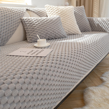 K & S | Sofaüberwurf Winter Plüsch – Dicke Weiche & Rutschfeste Couchdecke für Wohnzimmer